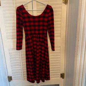 Old Navy red plaid dress